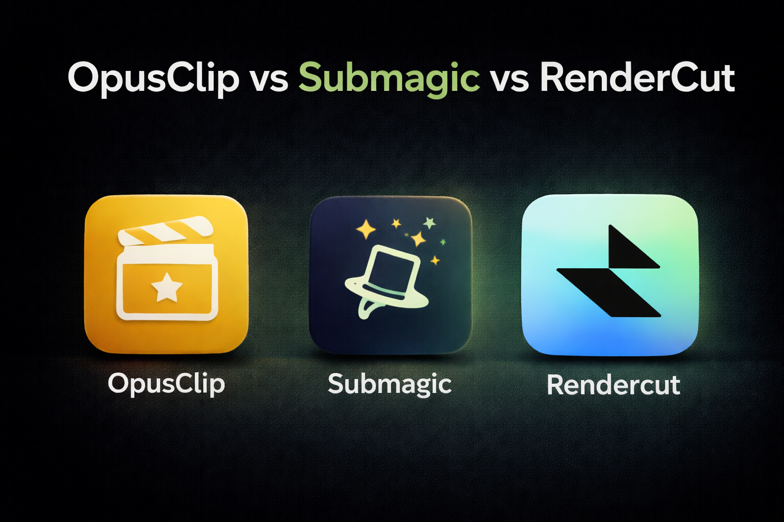 Opus Clip vs Submagic vs RenderCut